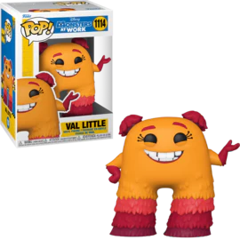 Pop! Vinyl figure of Val Little from Monsters at Work by Ralphie's Funhouse, featuring her in a fun, stylized design.