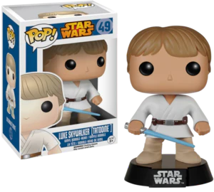 Star Wars Pop! Vinyl figure of Luke Skywalker on Tatooine from the 2015 Ralphie's Funhouse release, featuring detailed character design.