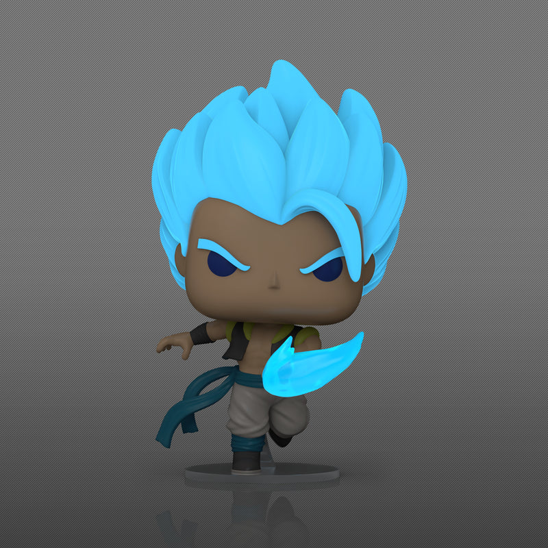 Funko POP! Dragon Ball Super SSGSS Gogeta Chase figure with glow-in-the-dark features, exclusive collectible from Ralphie's Funhouse