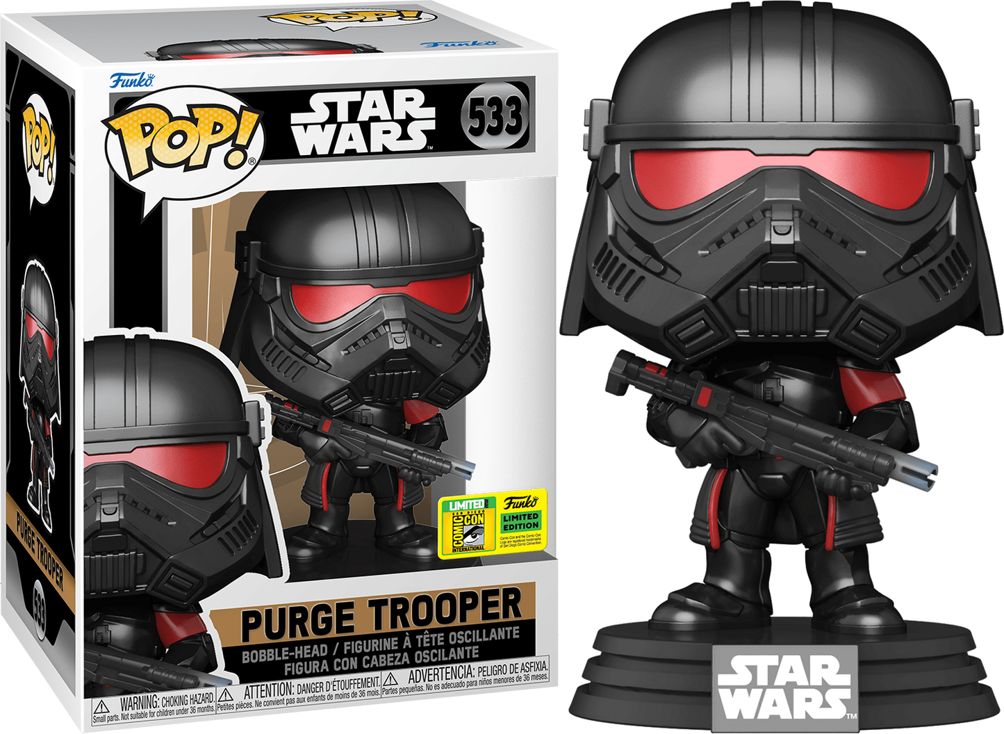 Ralphie's Funhouse Purge Trooper action figure with detailed armor and weapon in a dynamic pose.