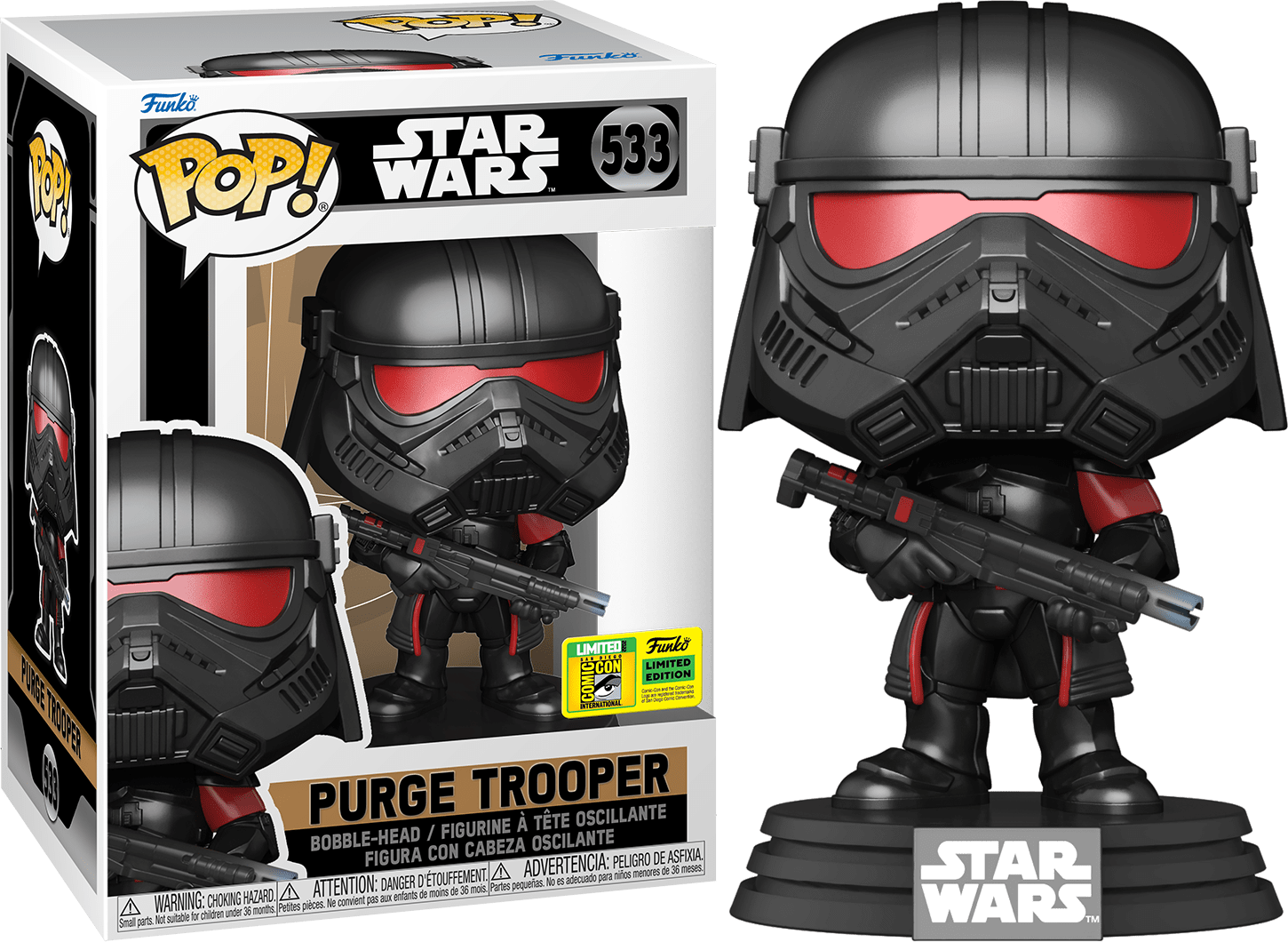 Ralphie's Funhouse Purge Trooper action figure with detailed armor and weapon in a dynamic pose.