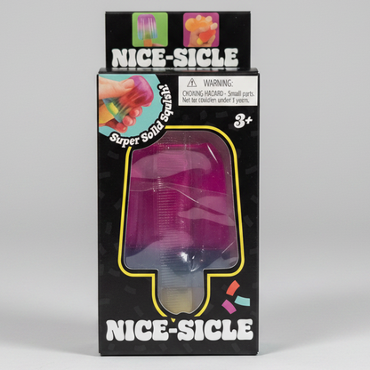 Purple to blue gelatin squish toy from Ralphie's Funhouse, with a soft, squishy texture and colorful, fun design.