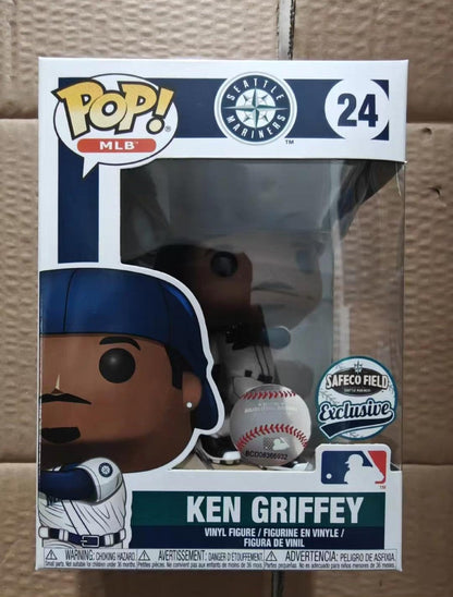 Rare Pop! MLB Seattle Mariners Ken Griffey Jr. error box figure at Safeco Field, collectible toy by Ralphie's Funhouse.