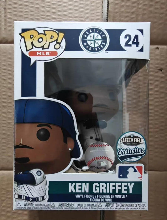 Rare Pop! MLB Seattle Mariners Ken Griffey Jr. error box figure at Safeco Field, collectible toy by Ralphie's Funhouse.