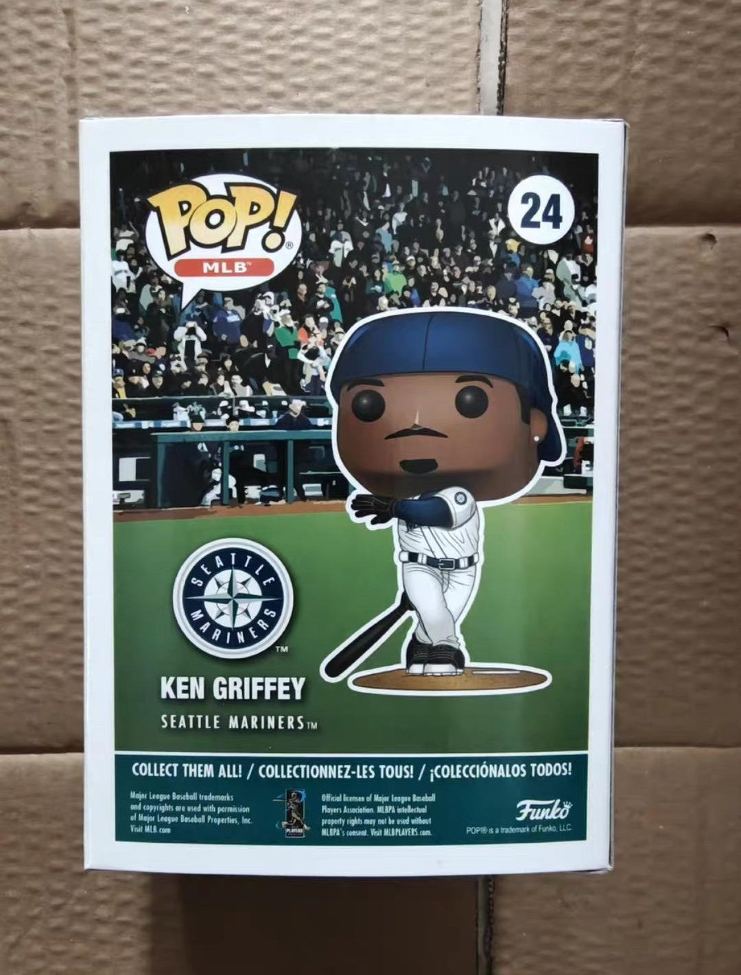 Rare Pop! MLB Seattle Mariners Ken Griffey Jr. error box collectible at Safeco Field, by Ralphie's Funhouse.