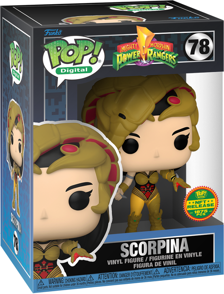 Ralphie's Funhouse Scorpina action figure with detailed costume and features, posed on a neutral background.