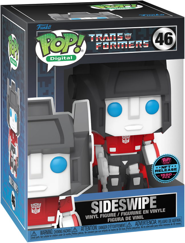 Ralphie's Funhouse Sideswipe toy with colorful design, featuring vibrant graphics and playful elements.