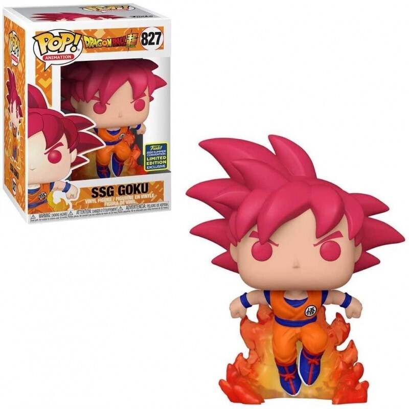 Ralphie's Funhouse SSG Goku action figure with detailed costume and dynamic pose, perfect for Dragon Ball Z fans.