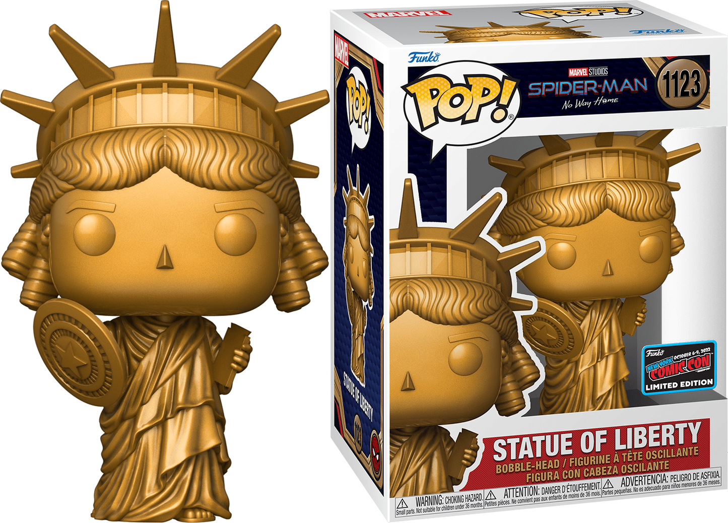 Ralphie's Funhouse Statue of Liberty figurine with detailed green patina and iconic torch and crown design.