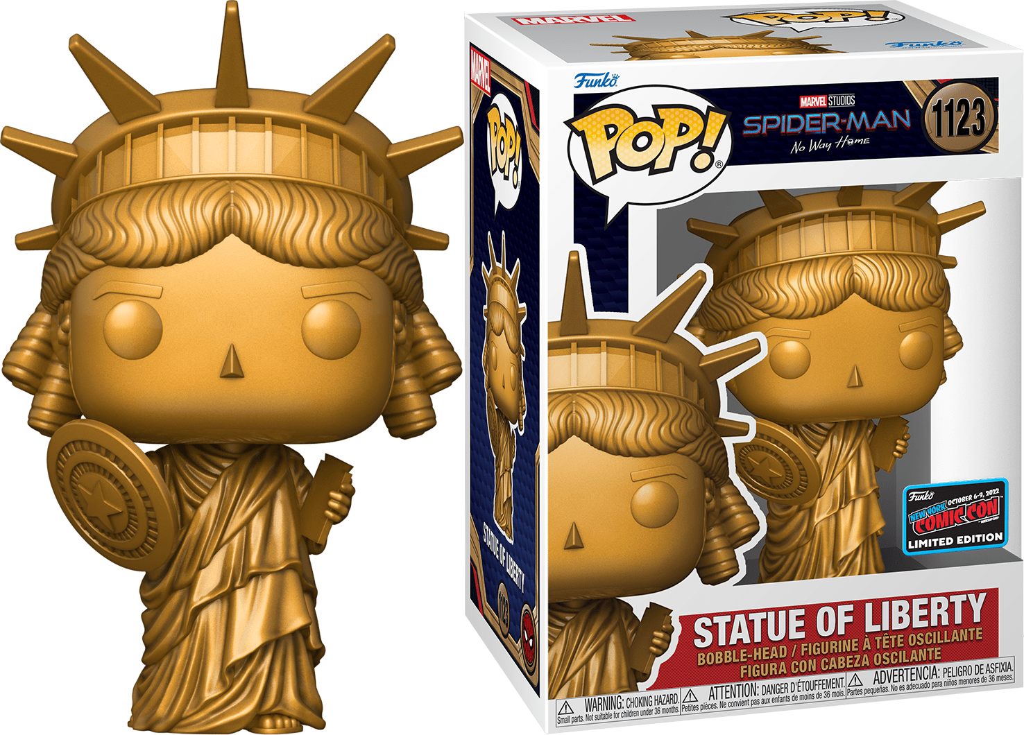 Ralphie's Funhouse Statue of Liberty figurine with detailed green patina and iconic torch and crown design.