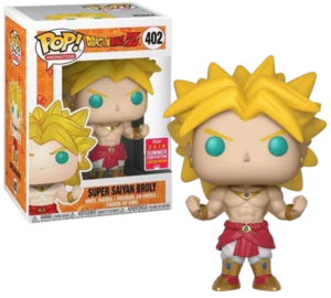 Super Saiyan Broly 2018 Summer shared Convention Exclusive figure by Ralphie's Funhouse displayed in a dynamic pose.