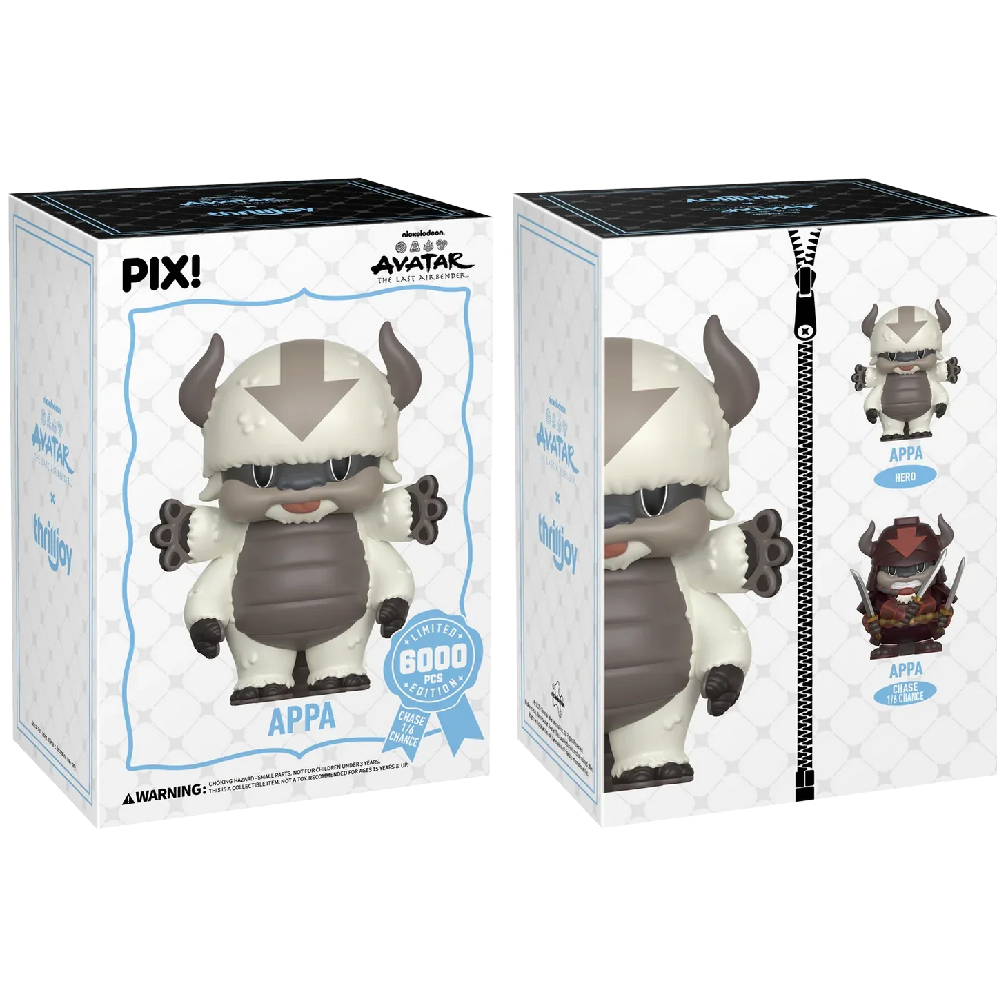 Appa vinyl figure from Avatar The Last Airbender by Ralphie's Funhouse, detailed PIX collectible with chase variant chance.