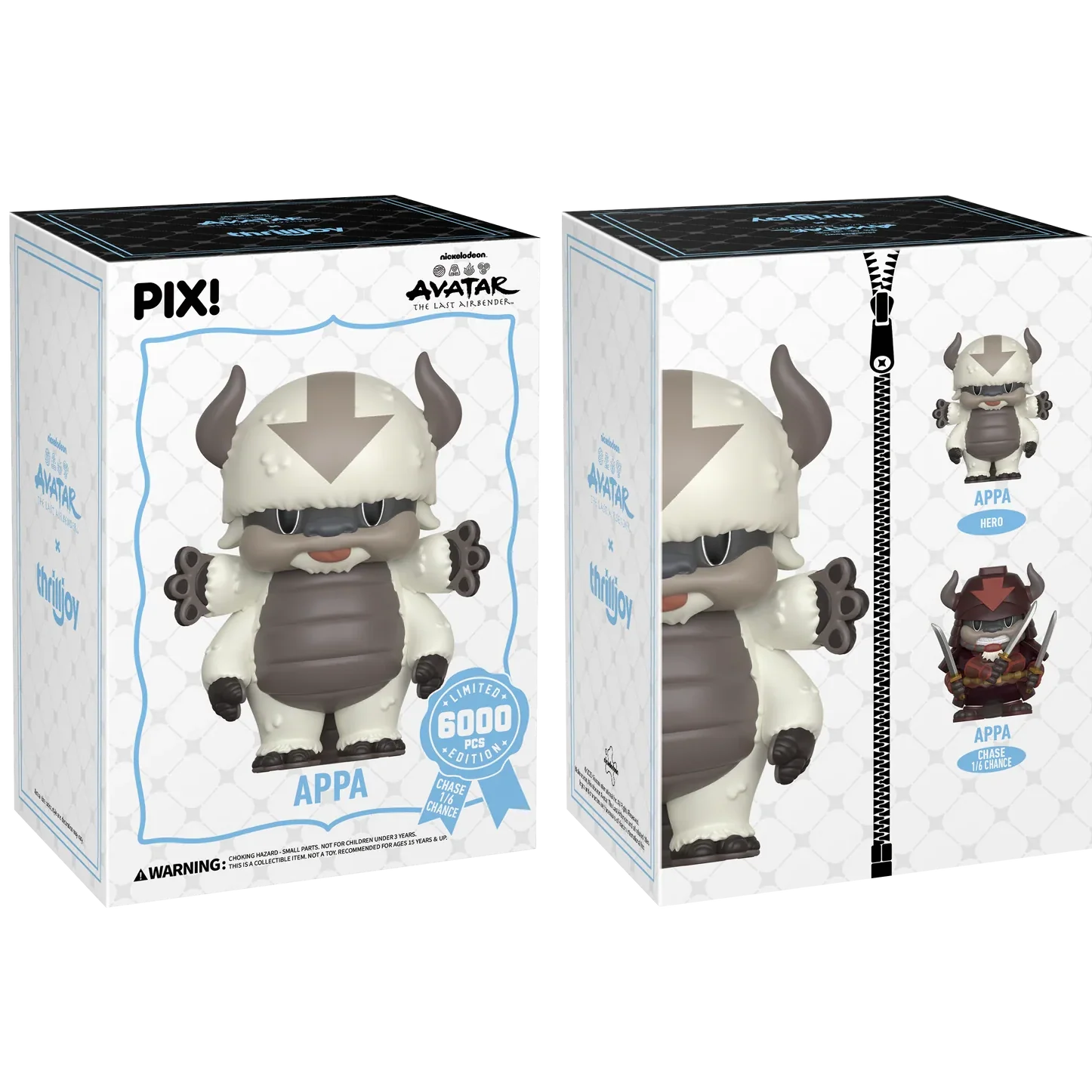Appa vinyl figure from Avatar The Last Airbender by Ralphie's Funhouse, detailed PIX collectible with chase variant chance.