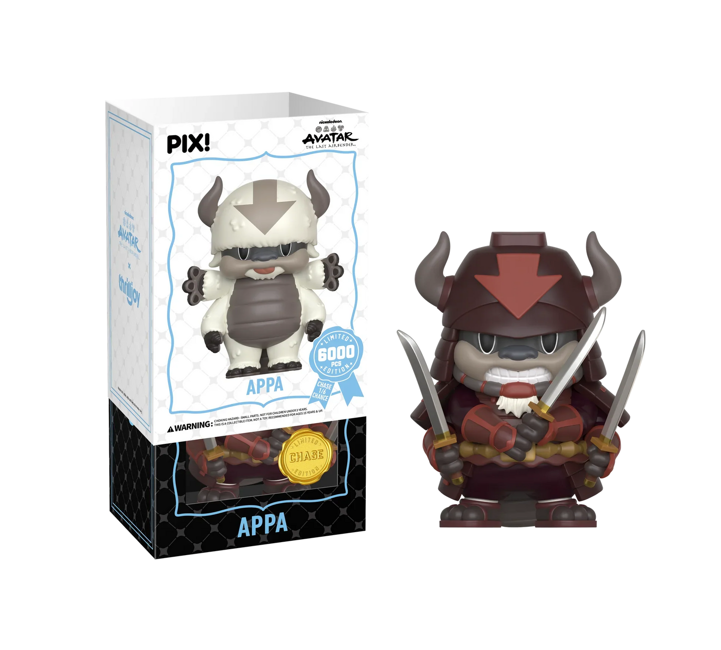 Avatar The Last Airbender Appa PIX vinyl figure by Ralphie's Funhouse, detailed white and blue Airbender character collectible.