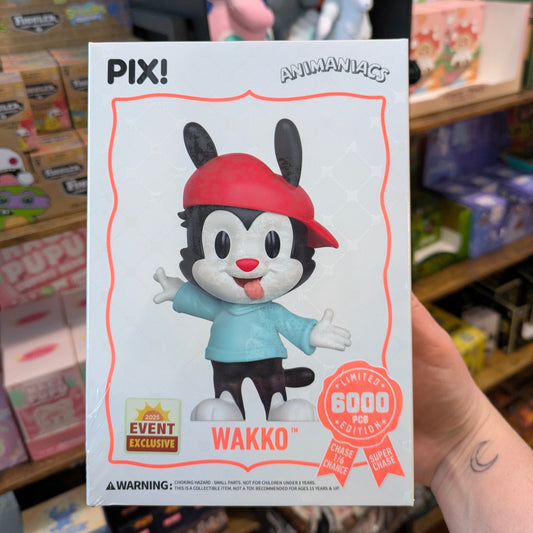 Animaniacs Wakko PIX vinyl figure by Ralphie's Funhouse, collectible EXCLUSIVE Thrilljoy release, detailed character design, limited edition