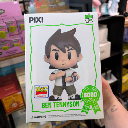 Ben 10 PIX vinyl figure of Ben Tennyson from Ralphie's Funhouse, featuring detailed design and exclusive collectible style.