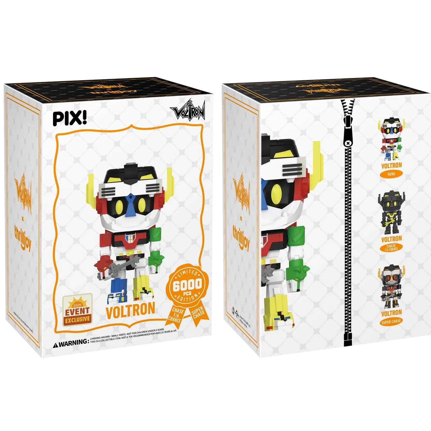 Thrilljoy exclusive Voltron Defender of the Universe PIX vinyl figure from Ralphie's Funhouse, featuring detailed design and collectible appeal.
