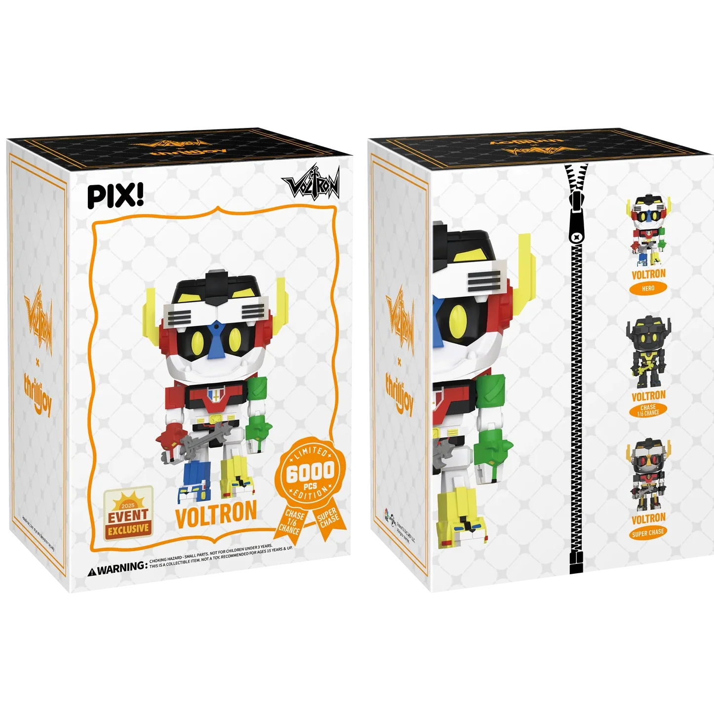 Thrilljoy exclusive Voltron Defender of the Universe PIX vinyl figure from Ralphie's Funhouse, featuring detailed design and collectible appeal.