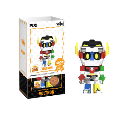 Thrilljoy exclusive Voltron Defender of the Universe PIX vinyl figure, detailed design, with a chance to find the rare chase version.