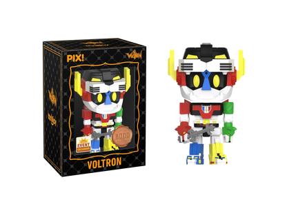 Thrilljoy exclusive Voltron Defender of the Universe LE6000 PIX vinyl figure with detailed robot design, 1 in 6 chance at chase.