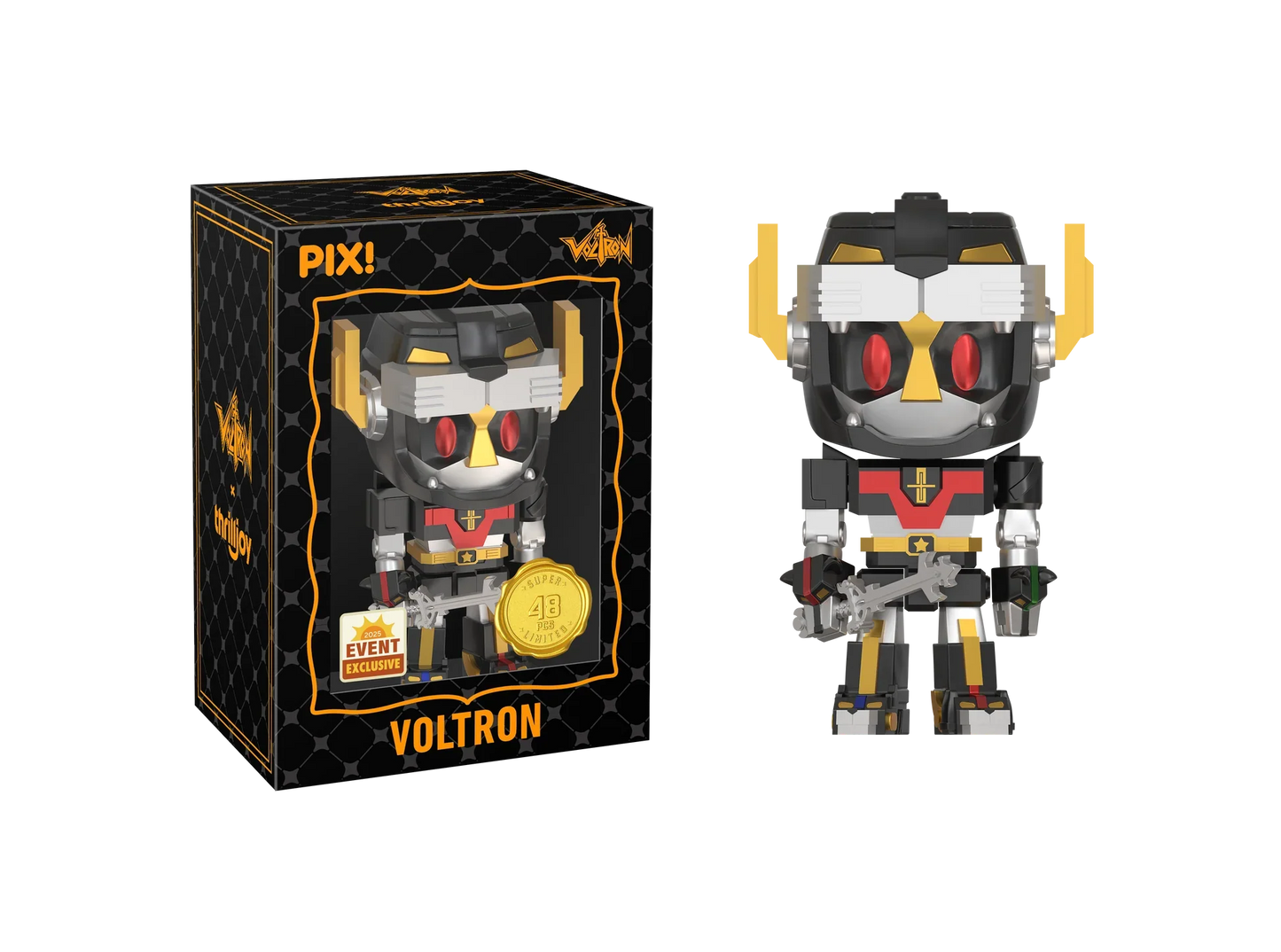 Ralphie's Funhouse exclusive Voltron Defender of the Universe PIX vinyl figure with detailed robot design and vibrant colors.
