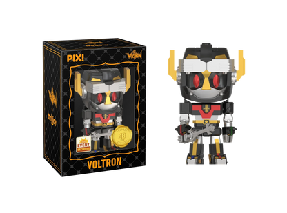 Ralphie's Funhouse exclusive Voltron Defender of the Universe PIX vinyl figure with detailed robot design and vibrant colors.