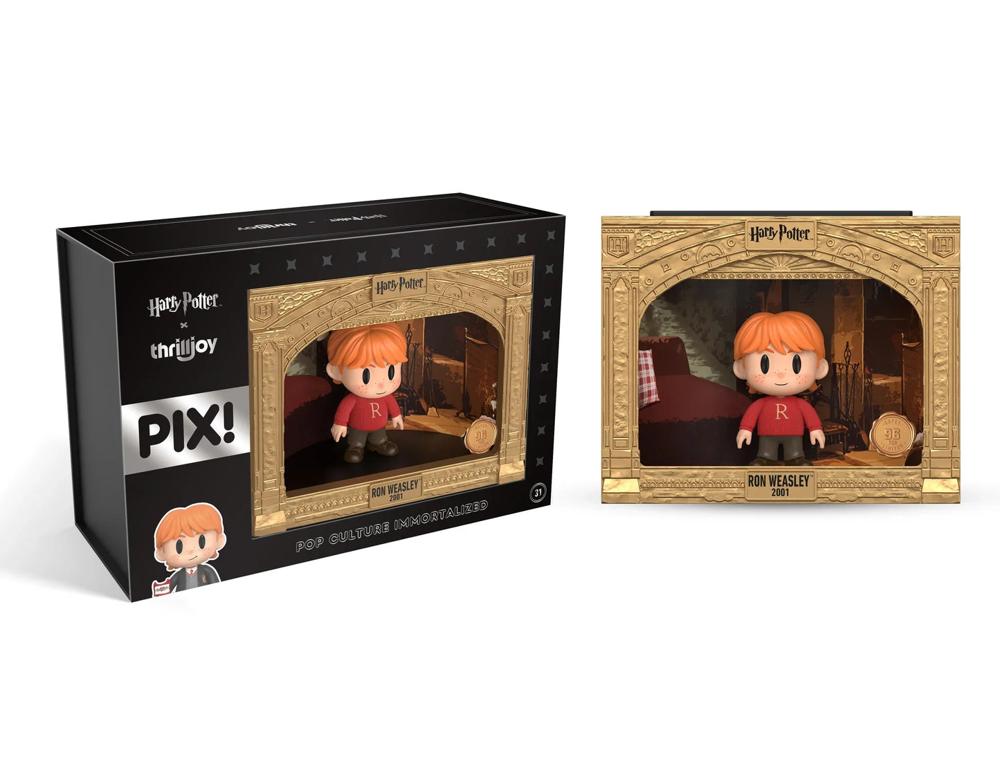 Ron Weasley vinyl figure from Harry Potter and the Wizarding World by Ralphie's Funhouse, with a chance at a Chase variant, shown front view.