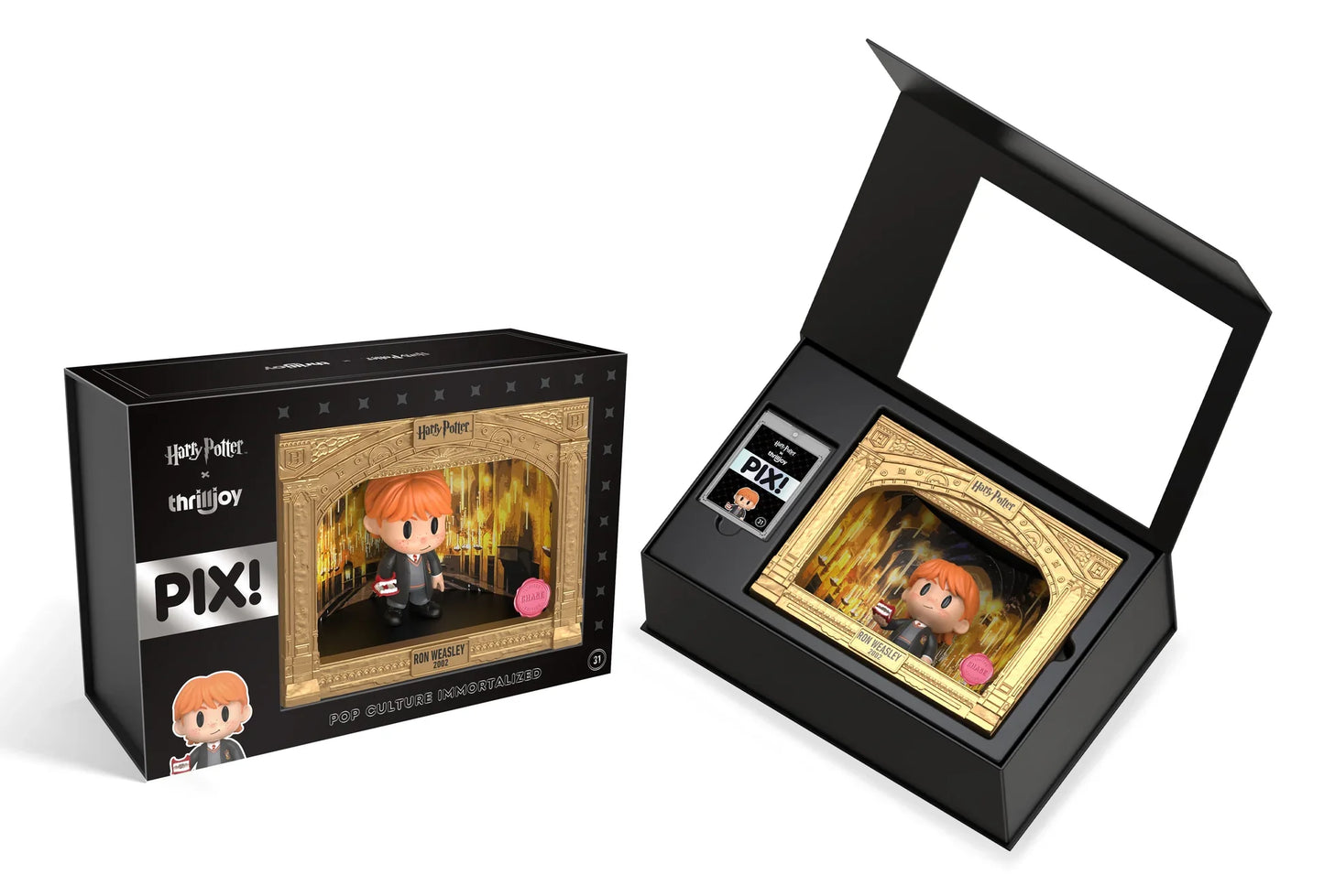 Ron Weasley vinyl figure from Harry Potter and the Wizarding World by Ralphie's Funhouse, with a chance at the Chase variant, shown in detailed view.
