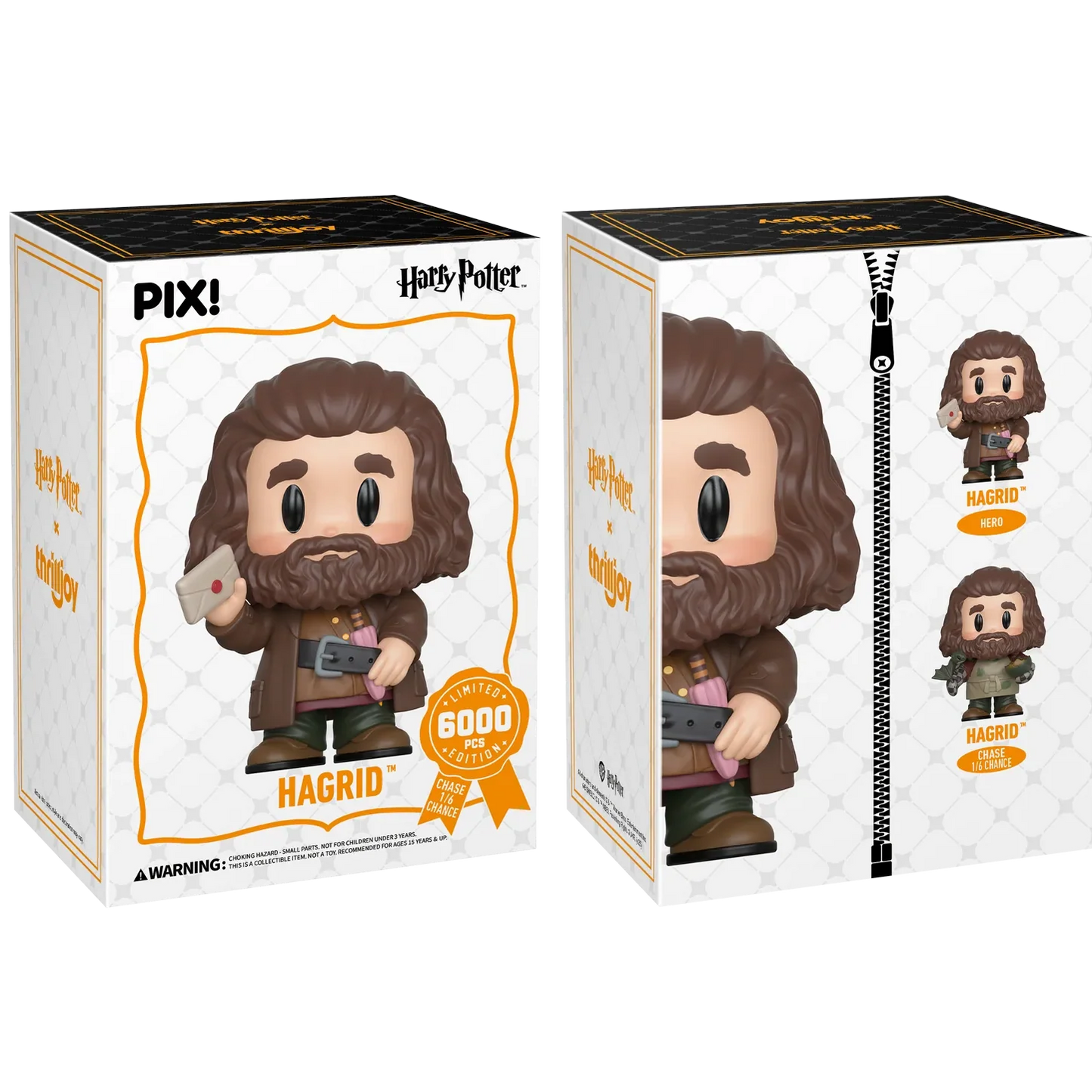 Rubeus Hagrid PIX vinyl figure from Harry Potter and The Wizarding World by Ralphie's Funhouse, featuring collectible design and detailed features.