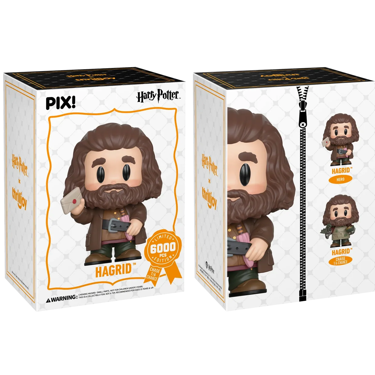 Rubeus Hagrid PIX vinyl figure from Harry Potter and The Wizarding World by Ralphie's Funhouse, featuring collectible design and detailed features.