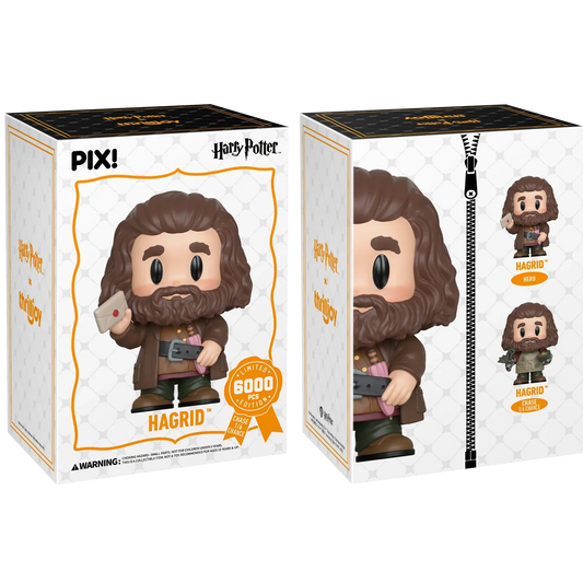 Rubeus Hagrid PIX vinyl figure from Harry Potter and The Wizarding World by Ralphie's Funhouse, featuring collectible design and detailed features.