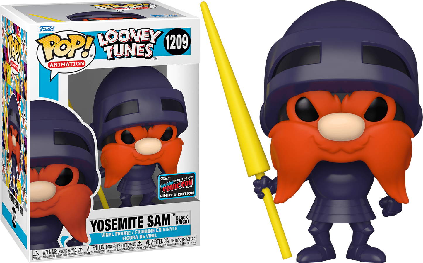 Yosemite Sam (Black Knight) plush toy from Ralphie's Funhouse featuring classic cartoon character with black knight attire