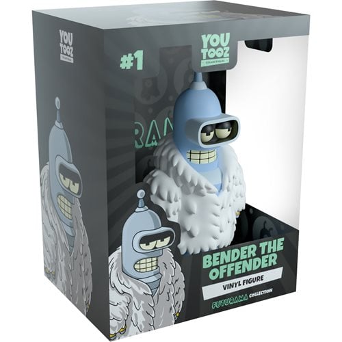 Youtooz Futurama Collection Bender the Offender vinyl figure, detailed collectible toy from Ralphie's Funhouse.