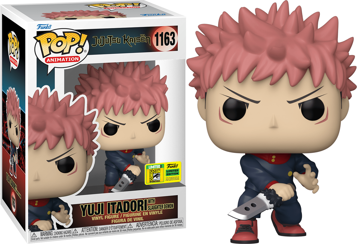 Yuji Itadori from Jujutsu Kaisen with Slaughter Demon, action figure by Ralphie's Funhouse, detailed anime character collectible