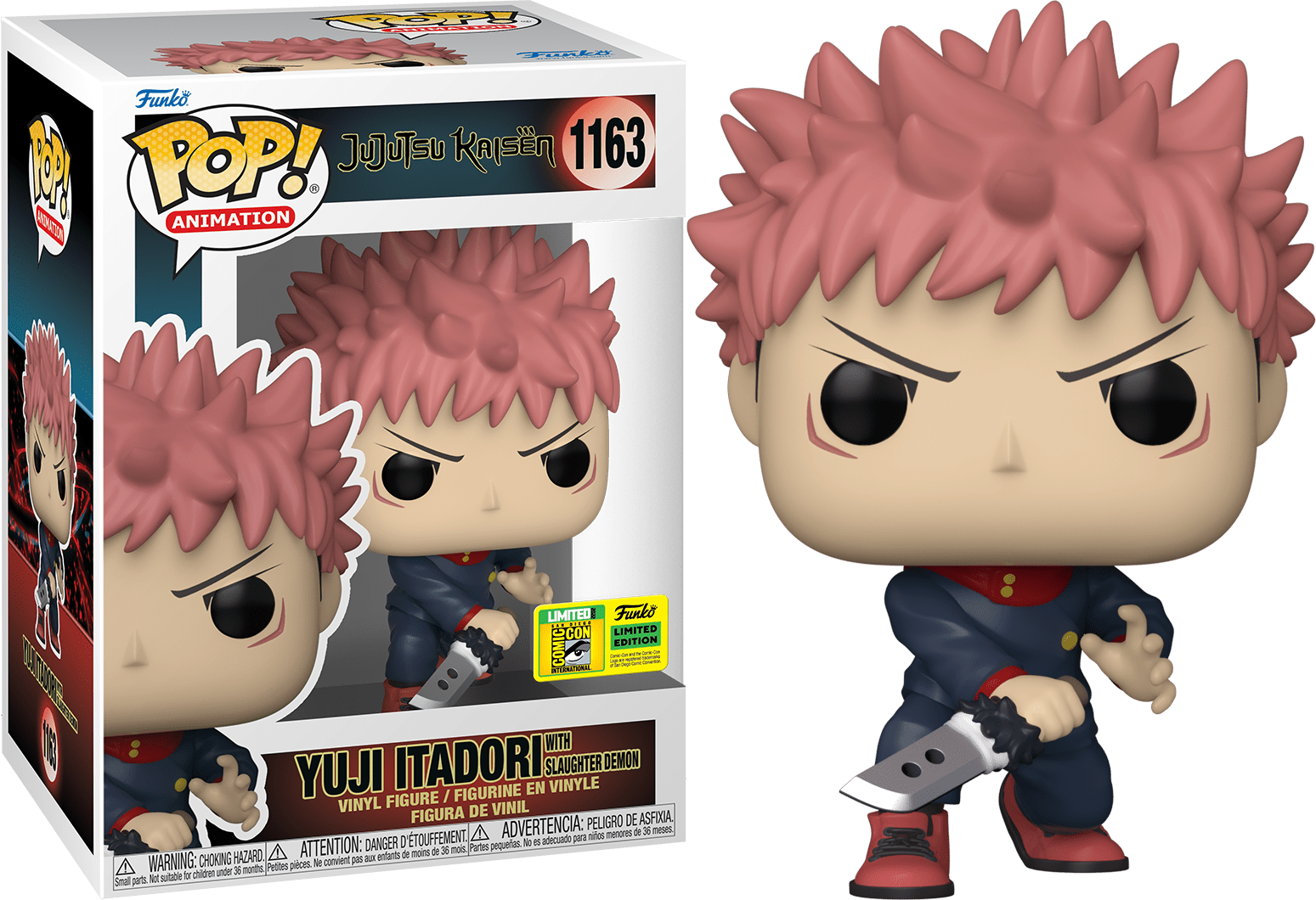 Yuji Itadori from Jujutsu Kaisen with Slaughter Demon, action figure by Ralphie's Funhouse, detailed anime character collectible