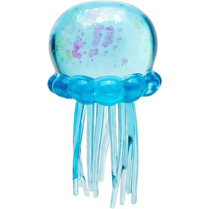 Ralphie's Funhouse Goro Play Toys jellyfish squeeze toy, a slow-rise sensory stress reliever for adults, with colorful jellyfish design.