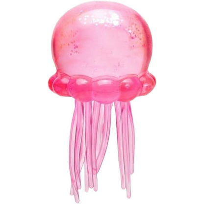 Ralphie's Funhouse Goro Play Toys jellyfish squeeze toy, a slow-rise sensory stress reliever for adults, with vibrant jellyfish design.
