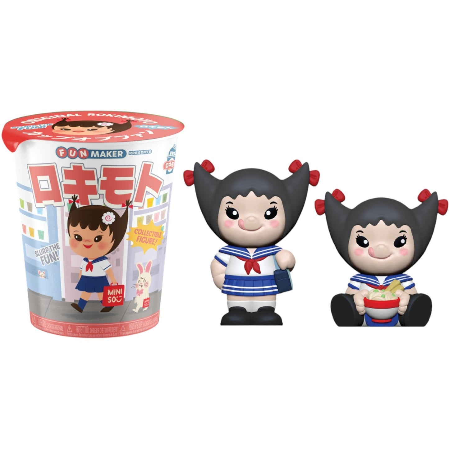 Set of six Funmaker Inc. ROKIMOTO Series 2 figures from Ralphie's Funhouse, featuring colorful, collectible toy characters.