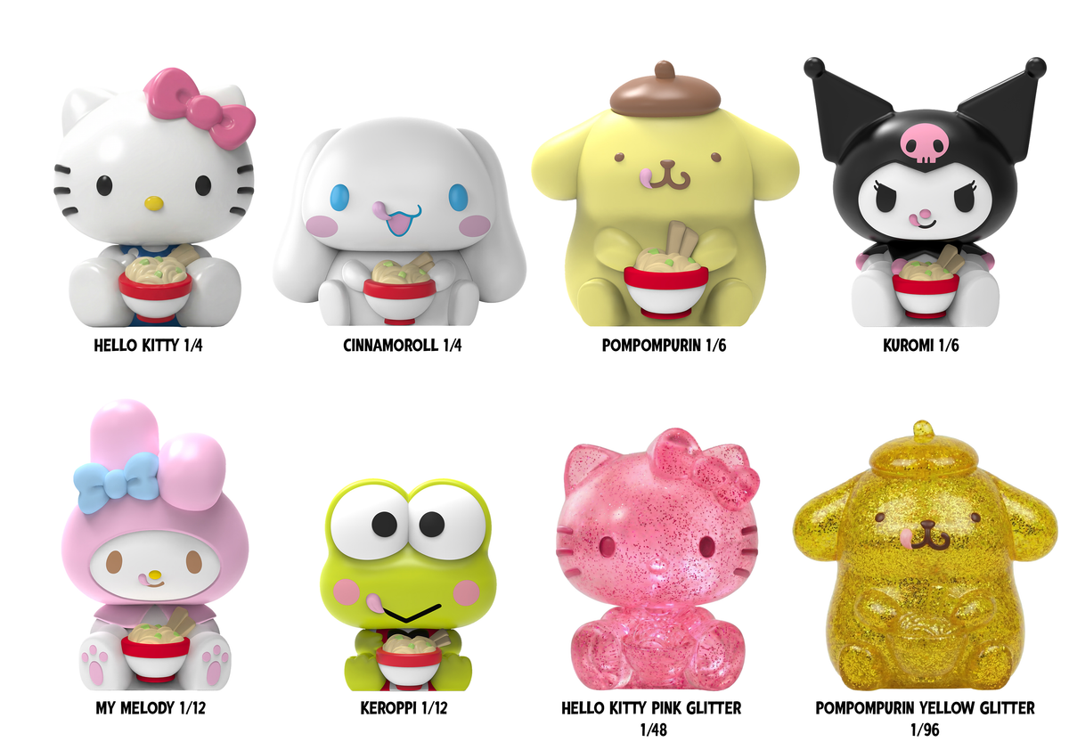 Funmaker Inc. ROKIMOTO x Hello Kitty Series #1 collectible figure in sealed blind cup, arriving Fall 2026, by Ralphie's Funhouse.
