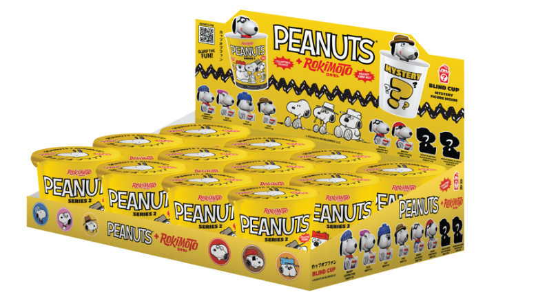 Ralphie's Funhouse ROKIMOTO x Peanuts Series #2 collectible toy sealed in blind cup, arriving Fall 2026