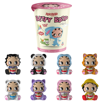 Sealed Funmaker Inc. ROKIMOTO x Betty Boop Series #1 collectible figure from Ralphie's Funhouse, arriving summer 2026.