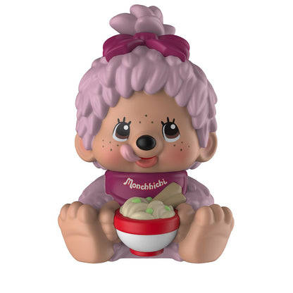 Ralphie's Funhouse Funmaker Inc. ROKIMOTO x Monchhichi Series #1 blind capsule toy sealed in packaging, arriving summer 2026.