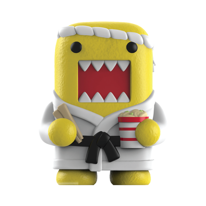 Ralphie's Funhouse Funmaker Inc. ROKIMOTO x DOMO Series One blind cup sealed in packaging, collectible toy with colorful design.
