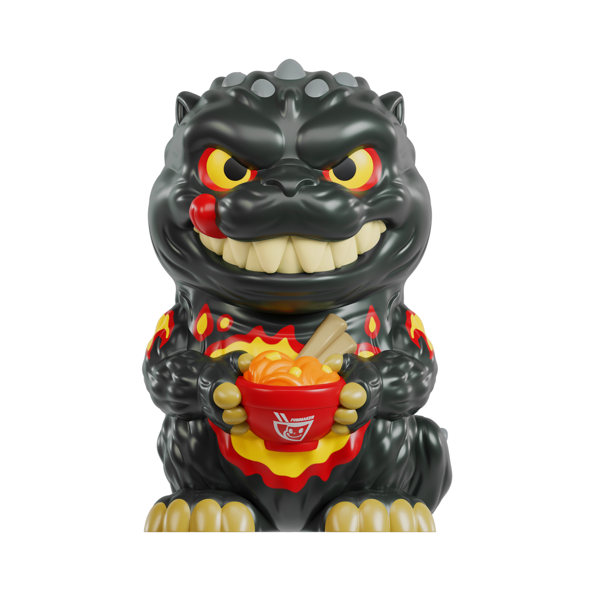 Sealed Funmaker Inc. ROKIMOTO x Godzilla blind cup from Ralphie's Funhouse, featuring Godzilla design on the collectible cup.