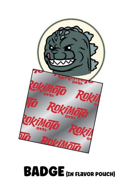 Sealed Ralphie's Funhouse ROKIMOTO x Godzilla Blind Cup featuring colorful Godzilla design on a collectible cup.
