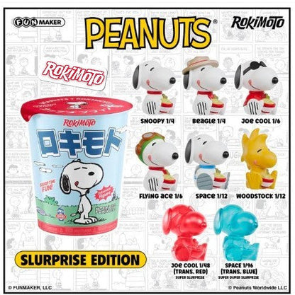 Sealed Ralphie's Funhouse ROKIMOTO x Peanuts blind cup featuring Peanuts characters and colorful design.