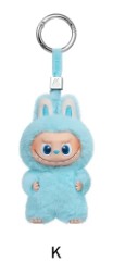 Ralphie's Funhouse Popmart Labubu pin for love with customizable letter options, sealed in a single blind box.