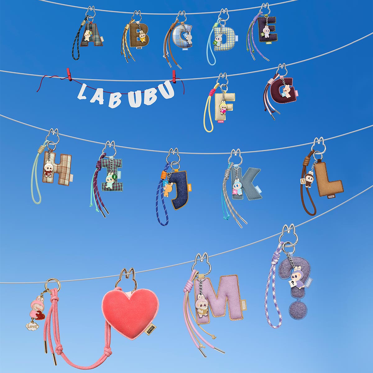 Sealed blind box containing Ralphie's Funhouse Popmart Letter P pendant pin from the Love Series, in stock.