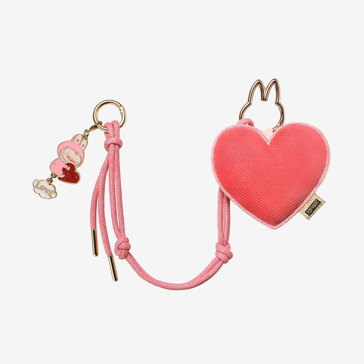 Sealed blind box from Ralphie's Funhouse with a Popmart Pin for Love Series letter pendant, featuring the letter P in a colorful design.