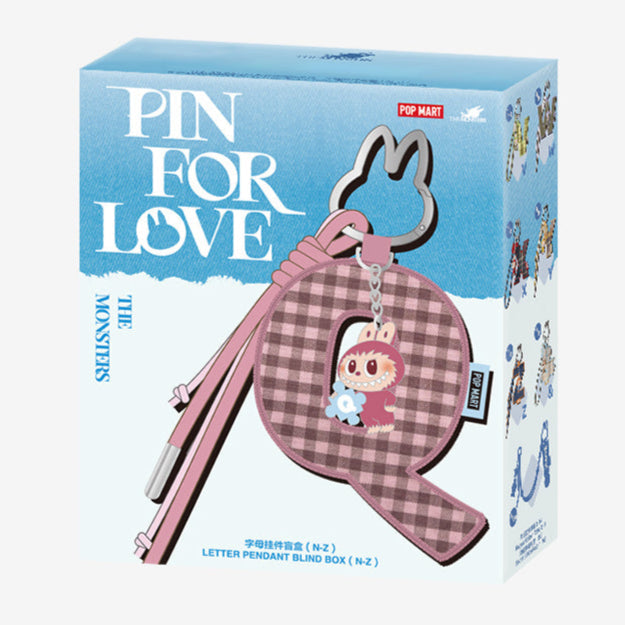 Sealed blind box containing Ralphie's Funhouse Popmart Love Series letter pendant pin, choose your letter option, in stock.